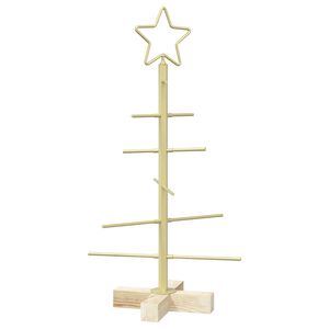 vidaXL Juletr&aelig; i metal med fod KUOPIO 60 cm St&aring;l Guld