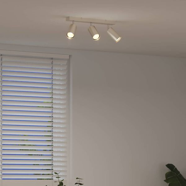 vidaXL Loftsspot med spotlights Nikkel 38 x 5,5 x 16,5 cm Metal