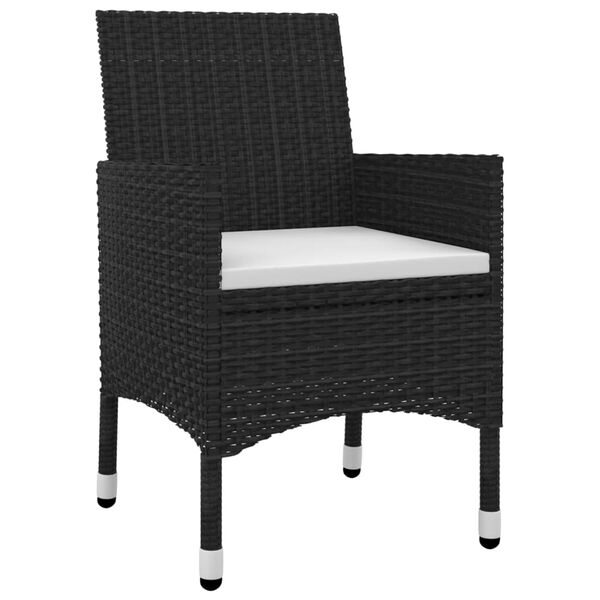 vidaXL spisebordss&aelig;t til haven 7 dele med hynder polyrattan og glas