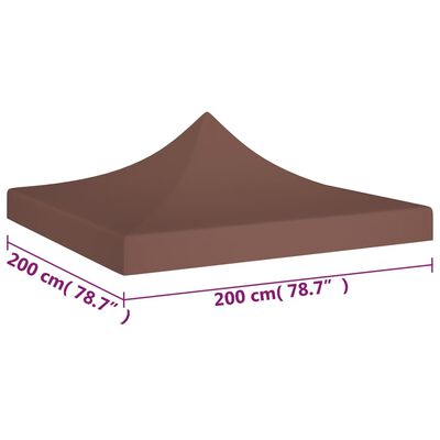 vidaXL tag til festtelt 2x2 m 270 g/m² brun