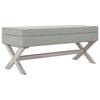 vidaXL opbevaringsskammel 110x45x49 cm velour lysegr&aring;