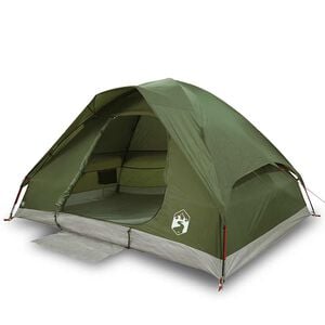 vidaXL 2-personers campingtelt vandt&aelig;t kuppel olivengr&oslash;n