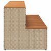 vidaXL spakant 100x50x50,5 cm polyrattan og massivt akacietr&aelig; beige