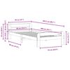 vidaXL sengeramme uden madras 90x200 cm massivt fyrretr&aelig; gyldenbrun