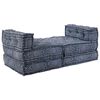 vidaXL Modulsofa Geometrisk 4 pcs Indigo 70 x 70 x 56 cm Stof