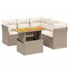 vidaXL sofas&aelig;t til haven 5 dele med hynder polyrattan beige