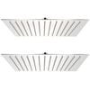 vidaXL brusehoved rainshower-funktion 2 stk. rustfrit st&aring;l 30 x 30 cm