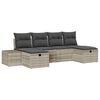 vidaXL Havesofa S&aelig;t 6 stk. Lysegr&aring; polyrattan