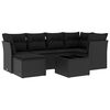 vidaXL sofas&aelig;t til haven 7 dele med hynder polyrattan sort