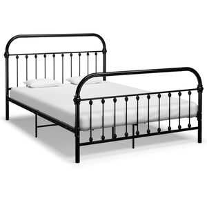 vidaXL sengestel 120x200 cm metal sort