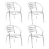 vidaXL stabelbare havestole 4 stk. aluminium