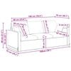 vidaXL Sofa Lys gr&oslash;n Samlede dimensioner: 198 x 78 x 80 cm (B x D x H)