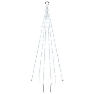 vidaXL juletr&aelig; til flagstang 108 LED'er 180 cm koldt hvidt lys