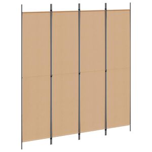 vidaXL 4-panel rumdeler Beige 200 x 220 cm Stof