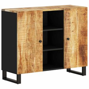 vidaXL sk&aelig;nk med 2 l&aring;ger 90x33x75 cm massivt mangotr&aelig;
