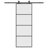 vidaXL skyded&oslash;r med hardwares&aelig;t 76x205 cm ESG glas sort