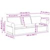 vidaXL Sofa 210cm 2 pcs Creme Metal