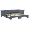 vidaXL daybed med udtr&aelig;k 90x200 cm velour m&oslash;rkegr&aring;