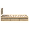 vidaXL Sengestel med hovedg&aelig;rde Sonoma 120 x 190 cm Massiv fyrretr&aelig;