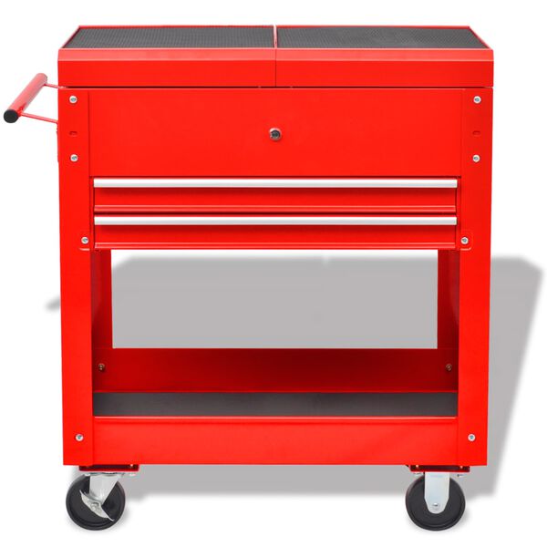 vidaXL V&aelig;rkt&oslash;jsvogn R&oslash;d 70,5 x 37 x 71 cm St&aring;l