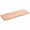 vidaXL bordplade 100x40x(2-4) cm naturlig kant behandlet træ lysebrun