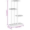 vidaXL blomsterstativ i 4 niveauer 43x22x76 cm metal sort