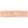 vidaXL bordplade 160x40x(2-4) cm naturlig kant behandlet tr&aelig; lysebrun