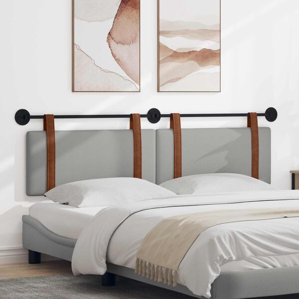 vidaXL H&aelig;ngende Hovedgavl V&aelig;gmonteret Skygr&aring; 170 x 55 x 5 cm Antik PU