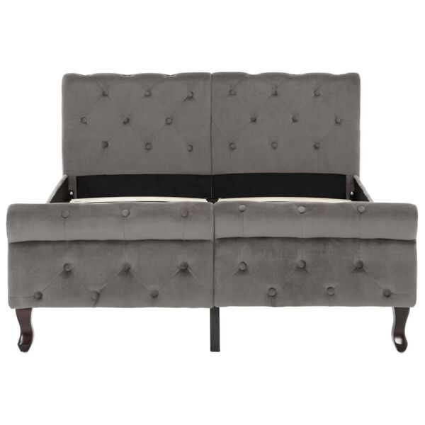 vidaXL sengestel 120x200 cm fl&oslash;jl gr&aring;