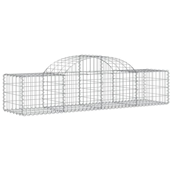 vidaXL buet gabionkurv 200x50x40/60 cm galvaniseret jern