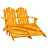 vidaXL 2-personers Adirondack-havestol med fodst&oslash;tte grantr&aelig; orange