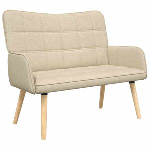 vidaXL 2-personers sofa Cremefarvet 115 x 61 x 87 cm Stof