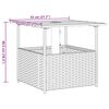 vidaXL havebord med parasolhul 55x55x46,5 cm polyrattan brun