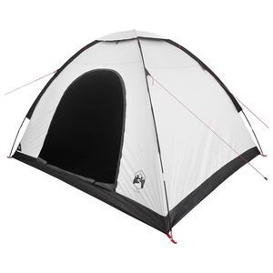vidaXL Camping telt 4-personers Hvid Blackout