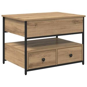 vidaXL Sofabord Artisan Egetr&aelig; 70 x 50 x 54,5 cm Konstrueret tr&aelig;