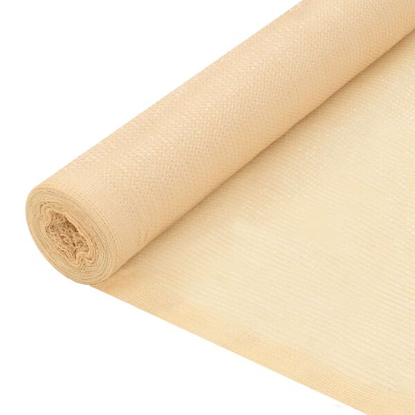 vidaXL tr&aring;dnetssk&aelig;rm HDPE 2 x 25 m beige