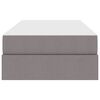 vidaXL Seng med opbevaring og madras Gr&aring;brun 100 x 200 cm Polyester