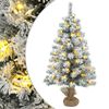 vidaXL Mini Juletr&aelig; 45 cm 25 LED'er Varm hvid PVC Gr&oslash;n og Hvid