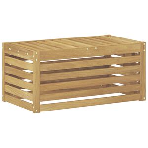 vidaXL Udend&oslash;rs Skammel B&aelig;nk Massivt Akacietr&aelig; Hvid 79 x 43 x 37 cm