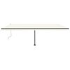 vidaXL markise m. LED-lys 600x300 cm manuel betjening cremefarvet