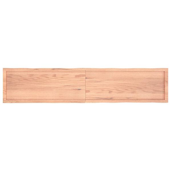 vidaXL bordplade 200x40x(2-4) cm naturlig kant behandlet tr&aelig; lysebrun