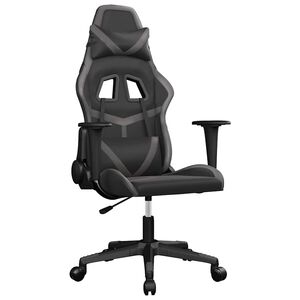 vidaXL gamingstol m. massagefunktion kunstl&aelig;der sort og gr&aring;