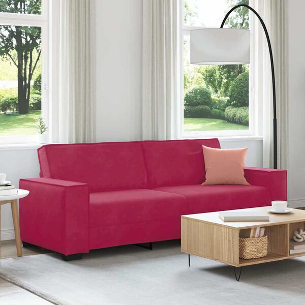 vidaXL 3-personers sofa 180 cm fl&oslash;jl vinr&oslash;d