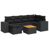 vidaXL sofas&aelig;t til haven 7 dele med hynder polyrattan sort