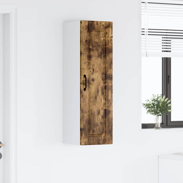 vidaXL K&oslash;kkenskab med hylde R&oslash;get eg 30 x 31 x 100 cm Konstrueret tr&aelig;