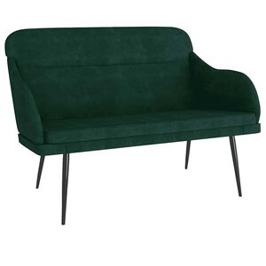 vidaXL b&aelig;nk 110x76x80 cm velour M&oslash;rkegr&oslash;n