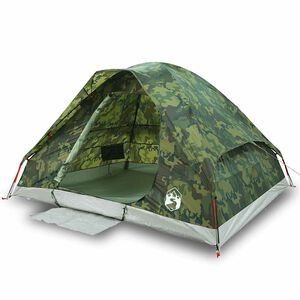 vidaXL 2-personers campingtelt vandt&aelig;t kuppel camouflage
