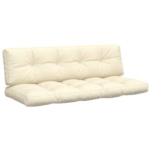 vidaXL pallehynder 2 stk. stof cremefarvet