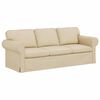 vidaXL Sofa 2 pcs Creme 215 x 82 x 80 cm Stof