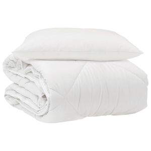 vidaXL &Aring;rsd&aelig;kkende Dyne med pude 2 pcs Hvid Microfiber